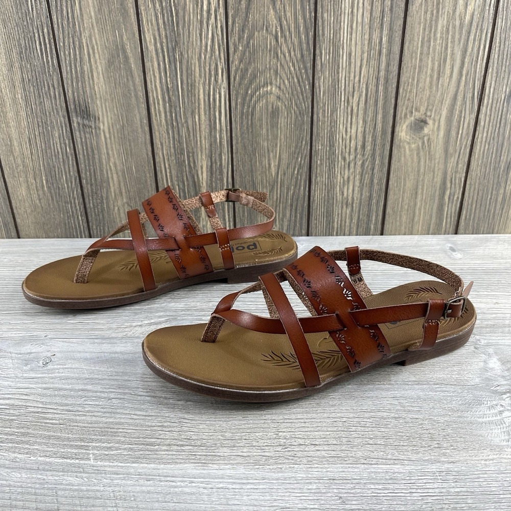 Pop Womens Comfort Fit  Strappy Sandals  Size 8 M  Flowers In Straps Casual - Picture 9 of 15